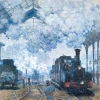 Claude Monet - The Gare Saint-Lazare: Arrival of a Train Variante 2