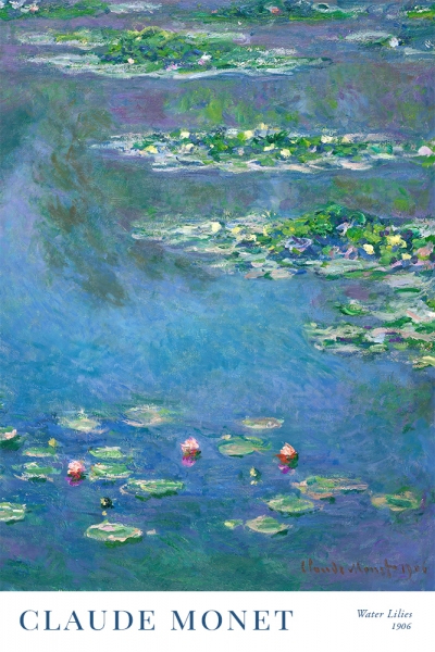 Claude Monet - Water Lilies (1906) Variante 1 | 60x90 cm | Premium-Papier wasserfest