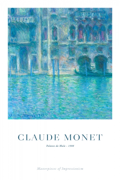 Claude Monet - Palazzo da Mula, Venice Variante 1 | 13x18 cm | Premium-Papier
