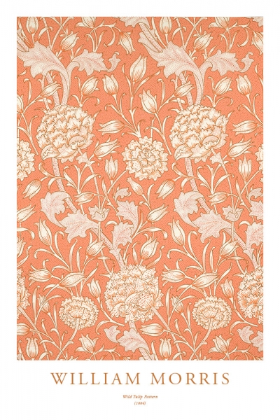 William Morris - Wild Tulip Pattern Variante 1 | 30x45 cm | Premium-Papier