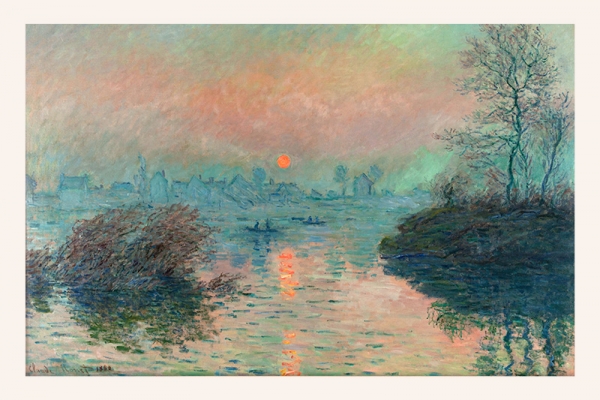 Claude Monet - Sunset on the Seine at Lavacourt, Winter Effect Variante 1 | 20x30 cm | Premium-Papier