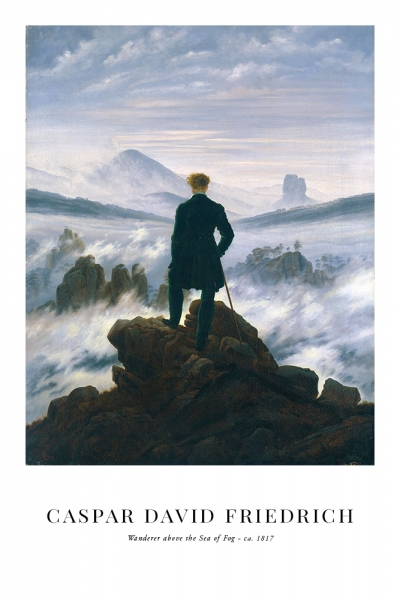 Caspar David Friedrich - Wanderer above the Sea of Fog Variante 1 | 13x18 cm | Premium-Papier