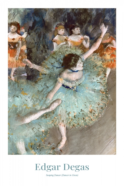 Edgar Degas - Swaying Dancer (Dancer in Green) Variante 1 | 60x90 cm | Premium-Papier wasserfest