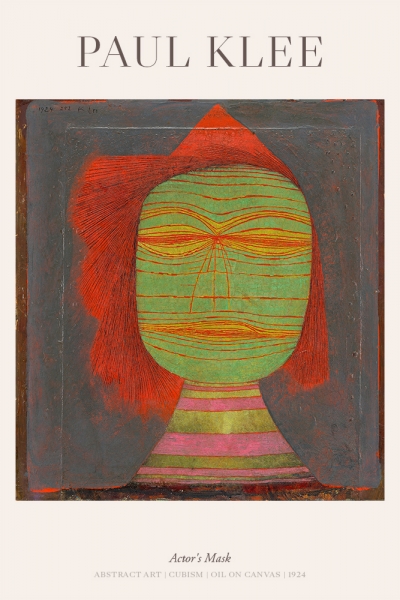 Paul Klee - Actor's Mask Variante 1 | 13x18 cm | Premium-Papier