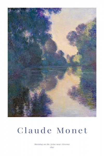 Claude Monet - Morning on the Seine near Giverny Variante 1 | 13x18 cm | Premium-Papier