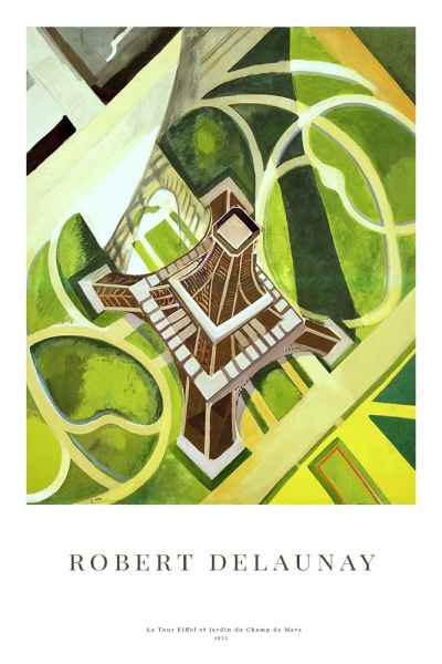 Robert Delaunay - La Tour Eiffel et Jardin du Champ de Mars Variante 1 | 13x18 cm | Premium-Papier