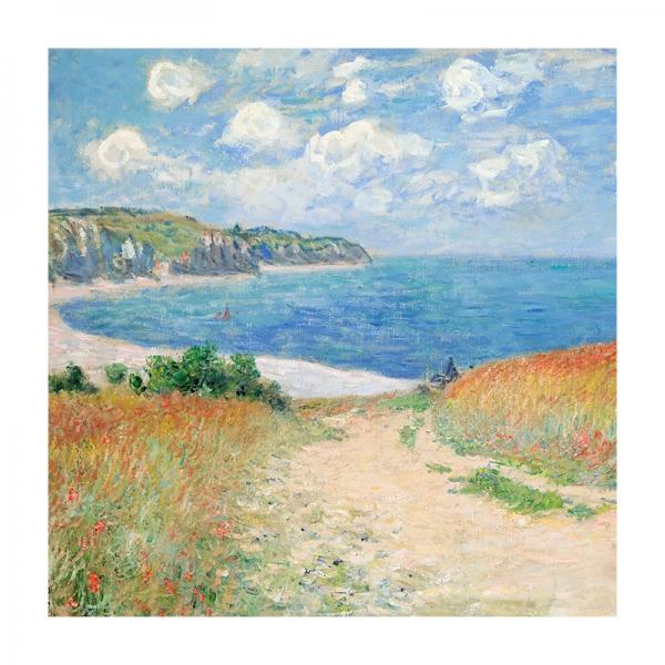Claude Monet - Path in the Wheat Fields at Pourville Variante 1 | 60x60 cm | Premium-Papier wasserfest