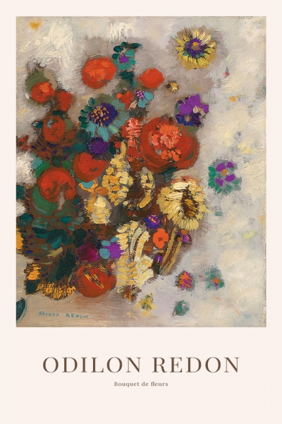 Odilon Redon - Bouquet de fleurs Variante 1 | 60x90 cm | Premium-Papier wasserfest