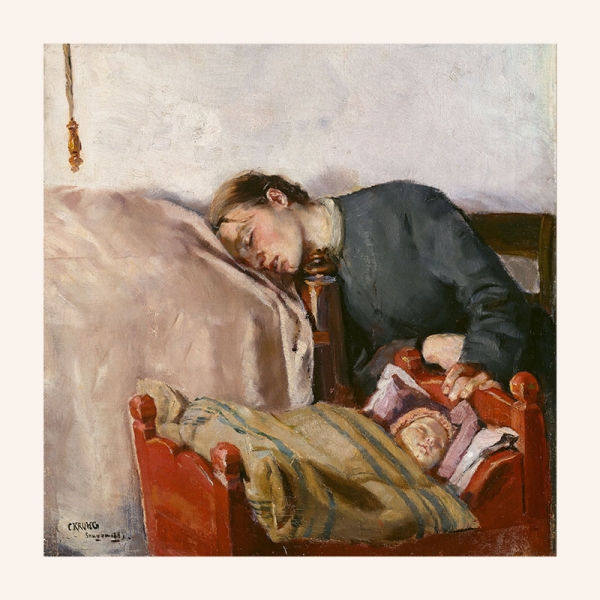 Christian Krohg - Mother and Child Variante 1 | 60x60 cm | Premium-Papier