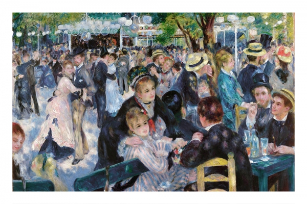 Pierre-Auguste Renoir - Dance at Le Moulin de la Galette Variante 1 | 60x90 cm | Premium-Papier wasserfest