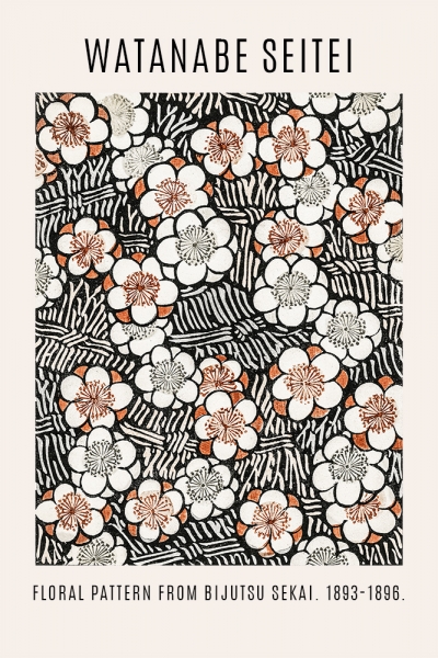 Watanabe Seitei - Floral Pattern (from Bijutsu Sekai) 