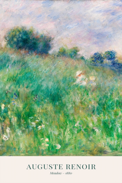 Pierre-Auguste Renoir - Meadow Variante 1 | 13x18 cm | Premium-Papier