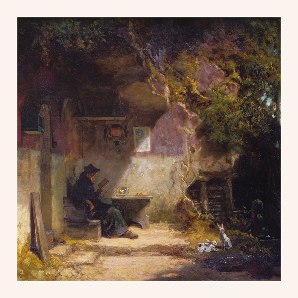 Carl Spitzweg - The Hermit in front of His Retreat (Der Einsiedler vor seiner Klause) 