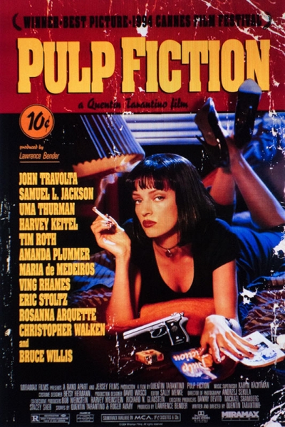 Movie Poster 'Pulp Fiction', directed by Quentin Tarantino (1994) Variante 1 | 13x18 cm | Premium-Papier