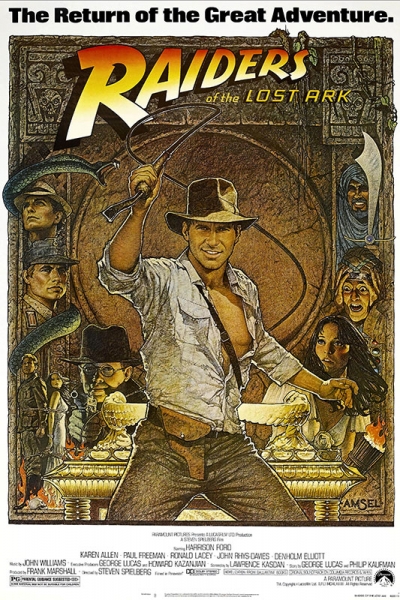 Movie Poster 'Indiana Jones - Raiders of the Lost Ark', directed by Steven Spielberg (1981) 