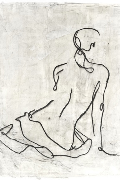 Female Sketch on Grey No. 1 