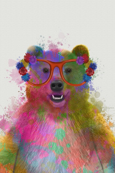 Rainbow Animals No. 1 - Bear 