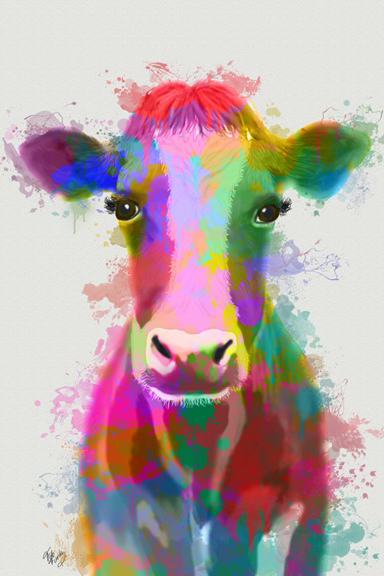 Rainbow Animals No. 2 - Cow 