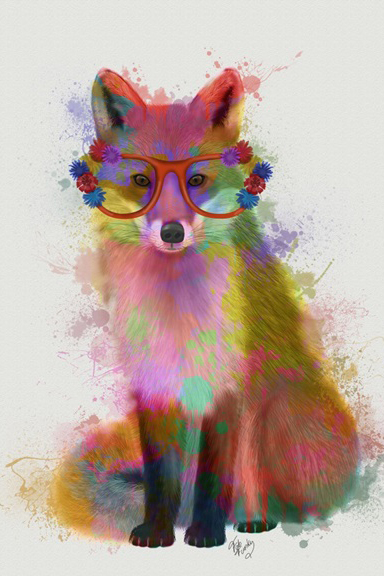 Rainbow Animals No. 6 - Fox 