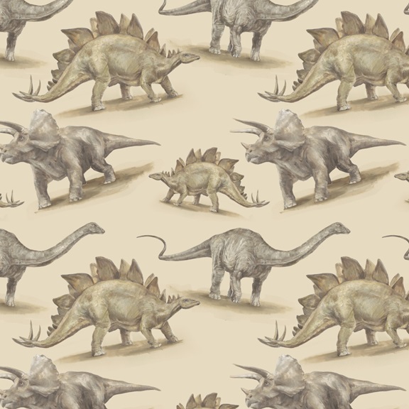 Dinosaur Pattern No. 3 Variante 1 | 40x40 cm | Premium-Papier