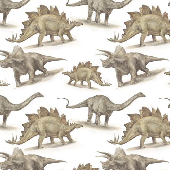 Dinosaur Pattern No. 4 Variante 1 | 40x40 cm | Premium-Papier