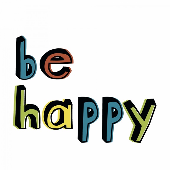 Be Happy Variante 1 | 40x40 cm | Premium-Papier