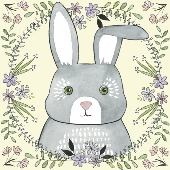 Wild Animals No. 3: Rabbit Variante 1 | 40x40 cm | Premium-Papier