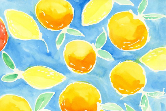 Sunny Citrus Fruits Variante 1 | 13x18 cm | Premium-Papier
