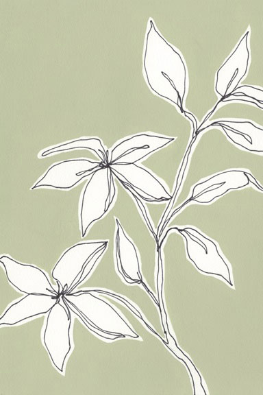 Olive Green Flower Study No. 2 